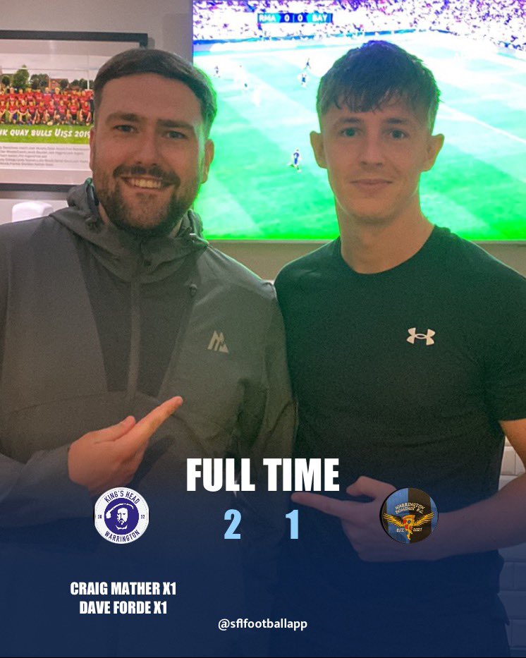 Brilliant performance from everyone tonight, bare bones of a squad and we defend brilliantly and took our chances. Goals: Craig Mather x1 Dave Forde x1 MOTM: Dylan Allen/@lewiskirk16