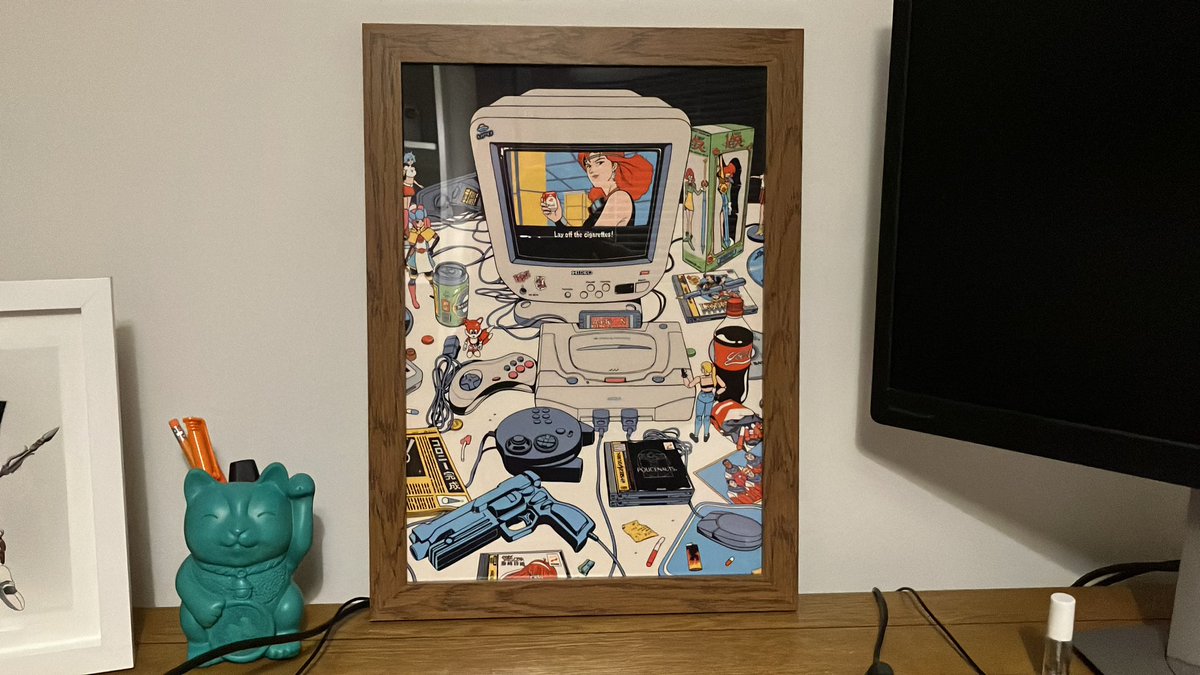 PlaySushiUK's tweet photo. It’s been two years now since I got my first ever Saturn thanks to encouragement from my dear friend @TheSEGAHolic.

I cannot articulate fully how much this system has given me. Its library is an Aladdin’s Cave - a Pandora’s Box. 

You MUST play Sega Saturn. #ChangeTheNarrative https://t.co/j3VFP6PQ29
