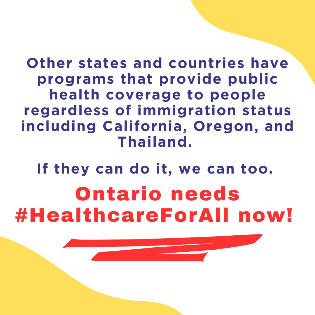 Let's address the elephant in the room. Are we asking for too much? Nope. We are asking for what is fair and possible: equal access to healthcare for all! It has been done before by @fordnation @SylviaJonesMPP and they can do it again! #Healthcare4All #StatusForAll