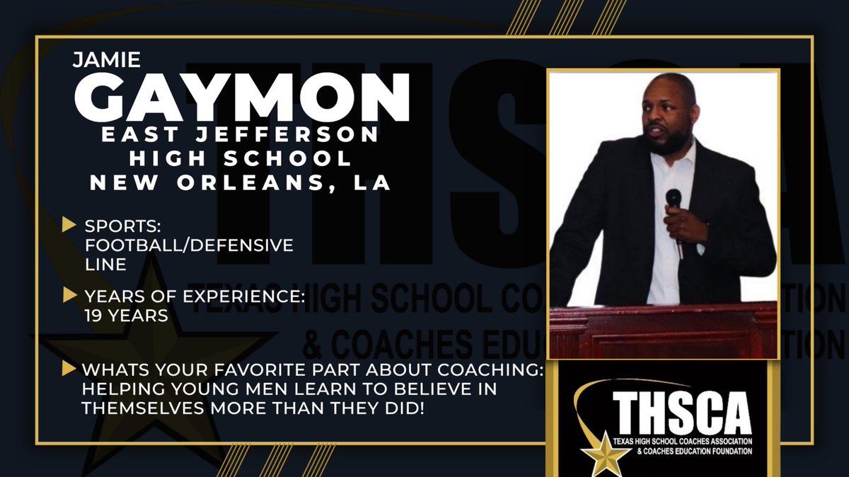 New member alert💥💥💥 Want to welcome Coach @JamieKGaymon to the @THSCAcoaches family!! Coach Gaymon is currently coaching in Louisiana but is looking to make the move to Texas this fall! If you’re looking for a coach here’s one for you!! Welcome coach!!!! #brandambassador