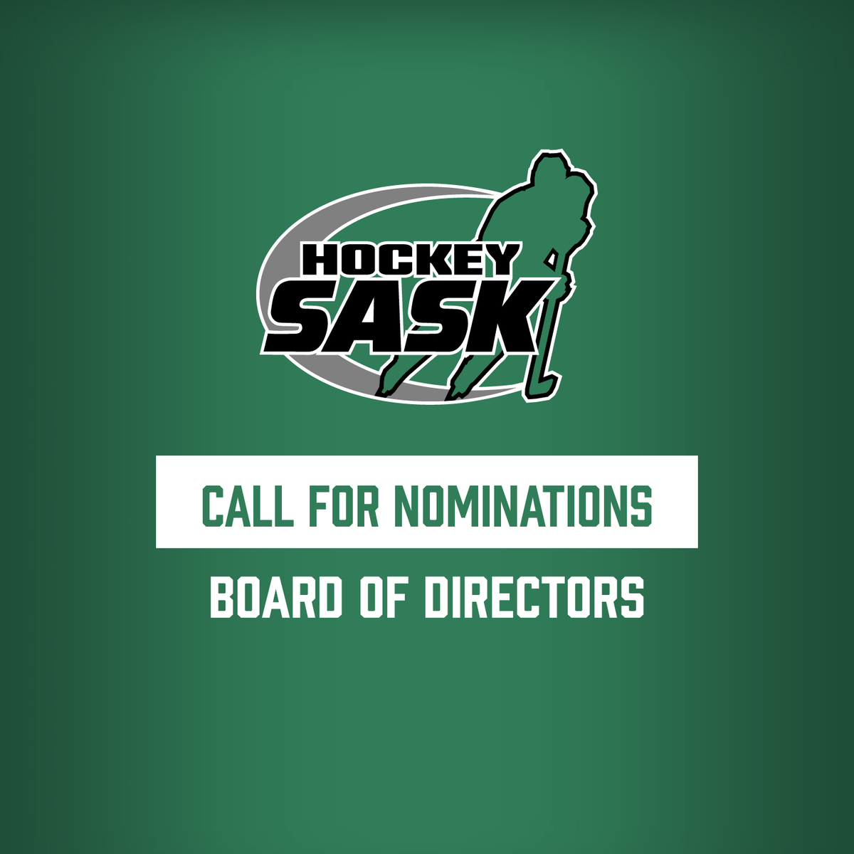 MEMO🚨 Nominating Committee is searching for 3⃣ qualified individuals interested in holding a position on the #HockeySask Board of Directors. For more information, or to submit your nomination package, head to the link below. ⏬ 🔗 | hockeysask.ca/news/listing/h…
