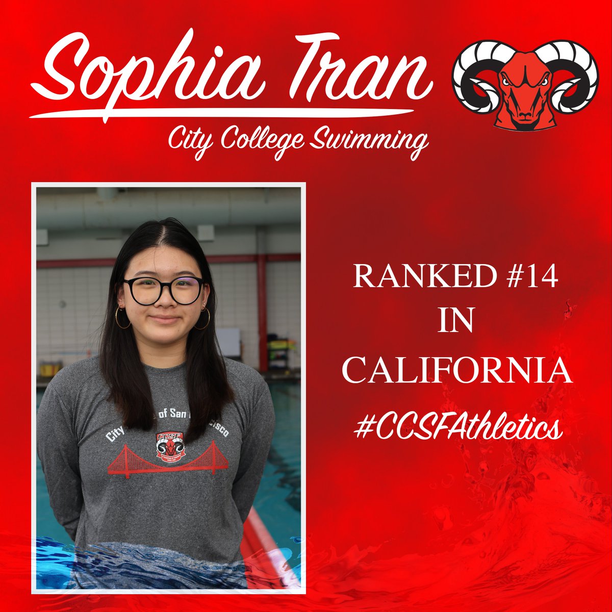 Congrats to our Freshman Ram Sophia Tran 🏆