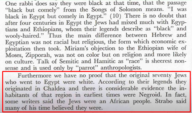 YAHIsVeryREAL's tweet photo. 🚨🚨🚨
In the 1952 book "Nature Knows No Color-Line" by Joel Augustus Rogers, Joel explains how the Jews were originally a Negro people.

Even Strabo (b. 63 BC), a famous Greek geographer, philosopher & historian states at his time, many believed JEWS WERE A NEGROID PEOPLE!

😱🤯