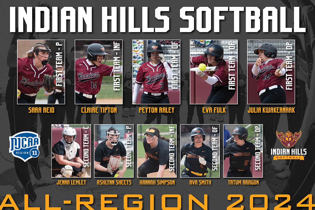 10 Warriors land on All-Region squad👏

Congratulations to the 10 members of <a href="/WarriorSoftball/">Indian Hills Softball</a> who were recognized with postseason honors!

🗞️indianhillsathletics.com/sports/sball/2…