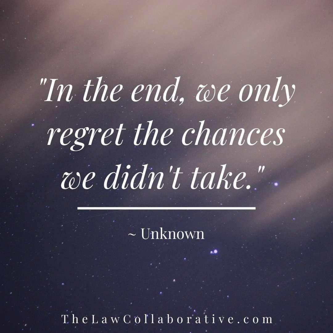 Sometimes the chances we take work out and sometimes they don't.  But, if we never took chances we would never know what we might find.

#divorce #divorcequote #collaborativedivorce