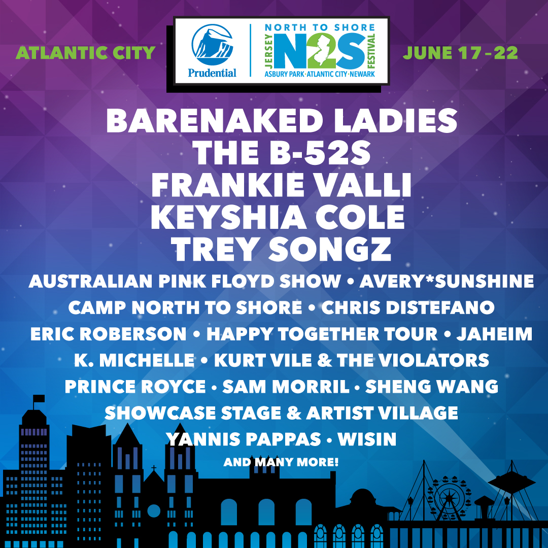 Don't miss out on the Prudential Presents the North to Shore Festival in Atlantic City! Experience incredible music, food, and fun from June 17-22. Get your tickets now and join the excitement! northtoshore.com/atlantic-city/