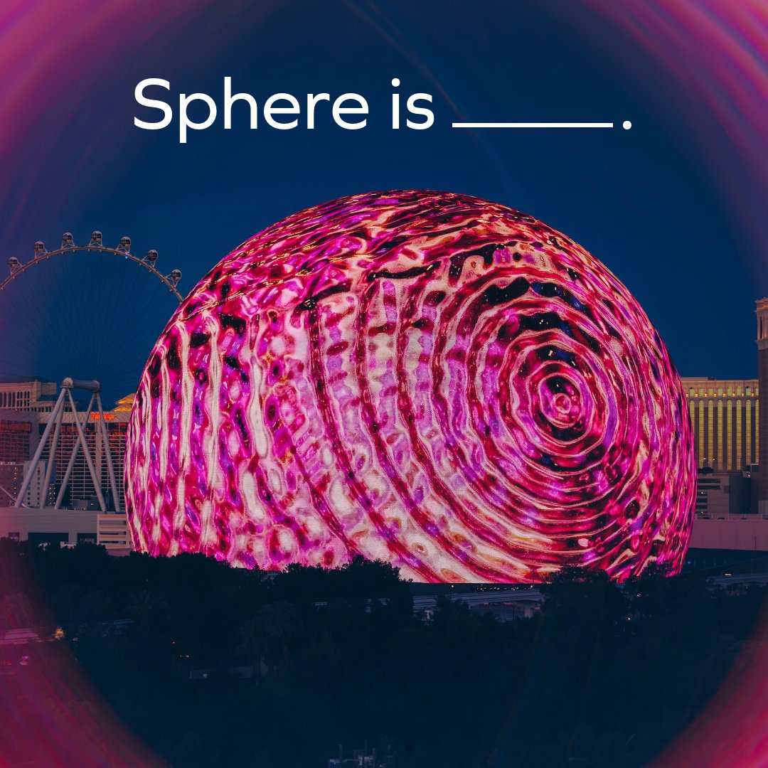 SphereVegas's tweet photo. How would you describe Sphere? 🤔 https://t.co/SnPkyBmJLG