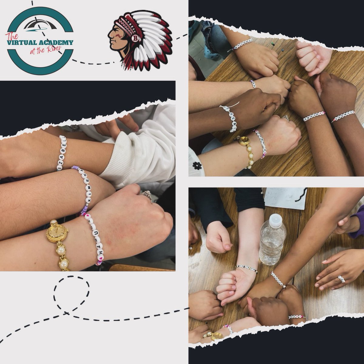 Last week our teachers visited Blytheville for testing. After testing the students got to make friendship bracelets. We love our students! 

#thevirtualacademyattheriver #digitallearning #distancelearning #VirtualLearning #weloveourstudents