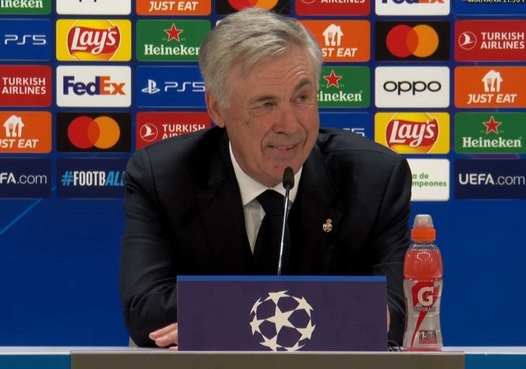 Ancelotti: 'Hemos tenido muchos problemas esta temporada. No solo las lesiones de Courtois, Alaba o Militão. También perdimos a Vinícius dos meses, a Camavinga y a Tchouaméni. Nunca nos quejamos. Nunca. Y míranos ahora'. Vaya tortazo a Xavi Hernández.