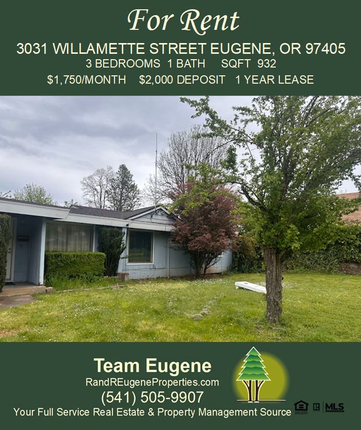 Check out this sweet home in South Eugene FOR RENT available NOW!
rreugpropmgmt.com 
.
#forrent #propertymanagement #wecanhelpwiththat #randrpropertiesofeugene #teameugene #southeugene