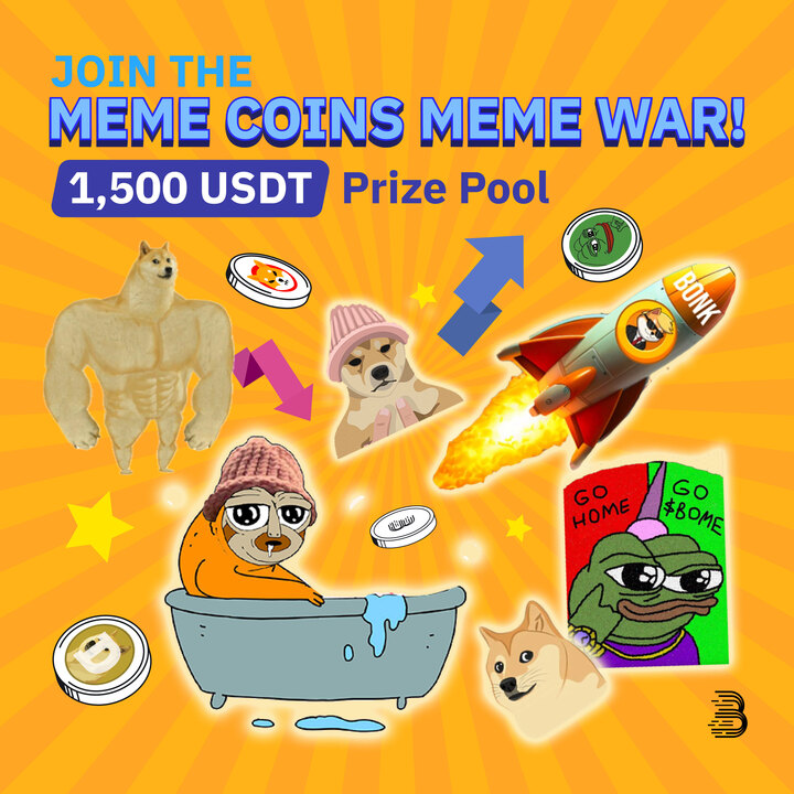 BitMartExchange's tweet photo. 🎭 Get ready to unleash your meme magic! Join the Meme Coins Meme War & get the chance to share 1,500 USDT Prize Pool!
👾To Enter:
1️⃣Follow us, RT
2️⃣Comment with a meme of a #memecoin that you’re bullish on + #BitMartMemeCoin & tag 3 #crypto fans
3️⃣Fill: https://t.co/InFOKyxK0n https://t.co/6NSGNMSJGT