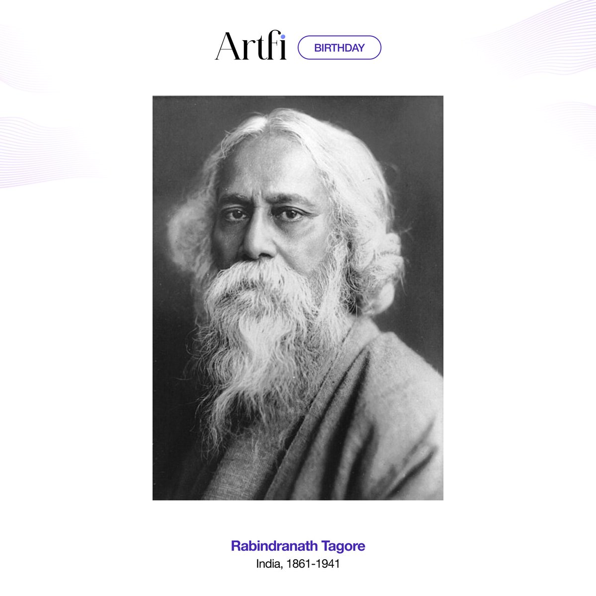 Celebrating Rabindranath Tagore, a beacon of wisdom and creativity whose poetry and philosophy continue to inspire us across the globe. 🌟#RabindranathTagore #Artfi