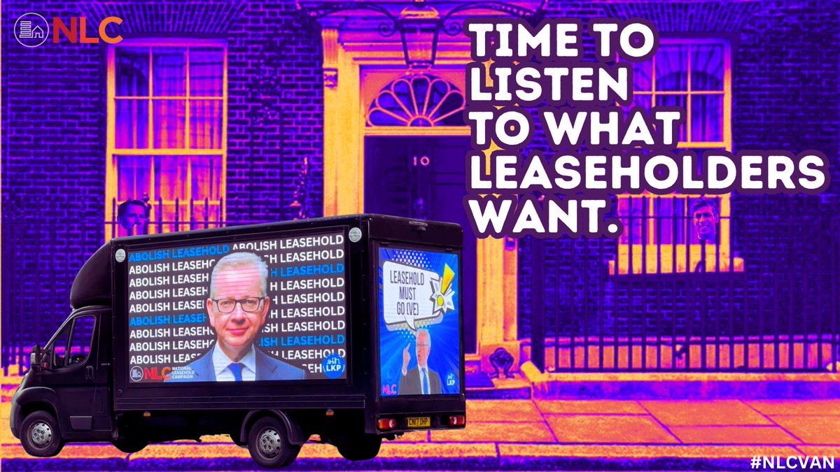 Leaseholders are knocking on the door, Leaseholders are ringing the bell !!!! NLC Van has landed on the doorstep of Number 10.

BE BOLD, DO IT @RishiSunak - TIME IS RUNNING OUT !!!! 

#LeaseholdScandal @michaelgove @hmtreasury #NLCVAN #PeppercornGR @luhc