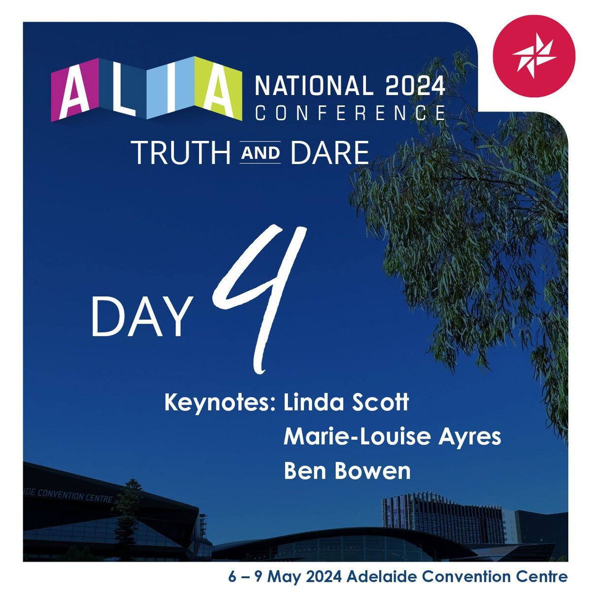 ALIANational's tweet photo. Today is a trove of industry perspectives with three keynotes with backgrounds in government, national and state libraries, and Indigenous literacy. If you need it, the exhibition hall has facilities to recharge your mind and your tech 🔋 🧠 💡
#National24 #TruthAndDare https://t.co/ps0TjNLa7x