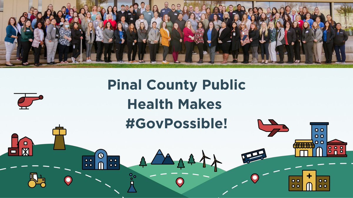 It's Public Service Recognition Week AND Nurses Week, and today we thank the Pinal County Public Health Services District team who make #GovPossible by working to promote, protect, and improve the health and well-being of all in Pinal County! 👩‍⚕️🏥

#PSRW2024 #GovPossible