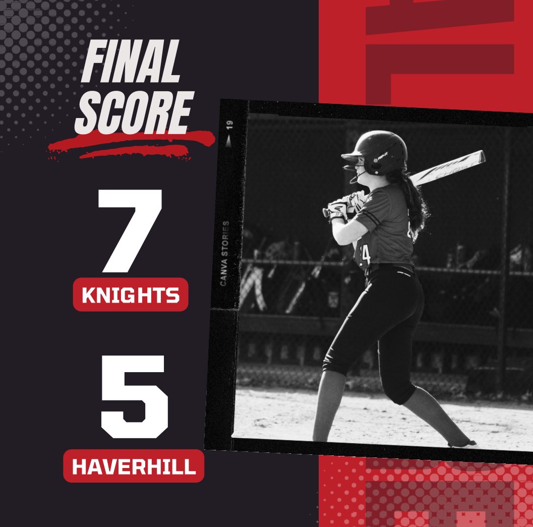 NA over Haverhill 7-5. Ella Mancuso went 2-for-4 with a 3-run 💣 in the 1st. Riley Davis & Addy Crosby each collected 2 hits. Brigid Gaffny earned the win for the Knights, striking out 10 (2 earned runs). @NA_Athletics @GlobeSchools @camkerry7 @EagleTribSports @MVcreature