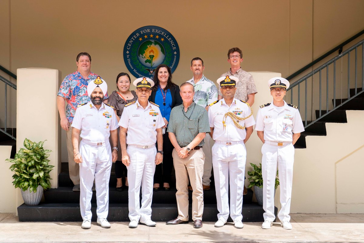 CFE-DM staff recently met with a delegation from the @IndianNavy to discuss how our organizations can collaborate throughout the #IndoPacific region, fostering mutual understanding and joint efforts in disaster response and preparedness.