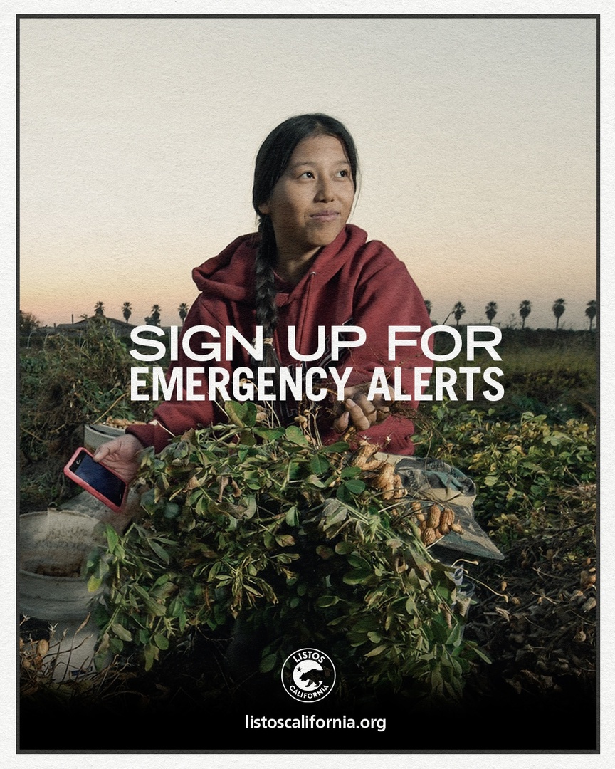 Wildfires can take communities by surprise.

Sign up for free emergency alerts with your county or local officials because wildfires can move quickly.

Get started at listoscalifornia.org/alerts

#ListosCalifornia #WildfirePreparednessWeek