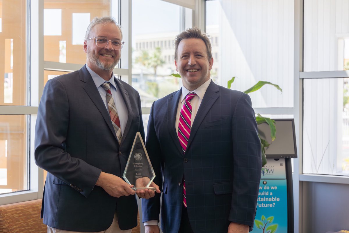Today, Phoenix Coding Academy principal Mr. Seth Beute was surprised by the Maricopa County Superintendent’s Office with the news that he is a Maricopa County Exemplary Principal 🎉 Congratulations, Mr. Beute!