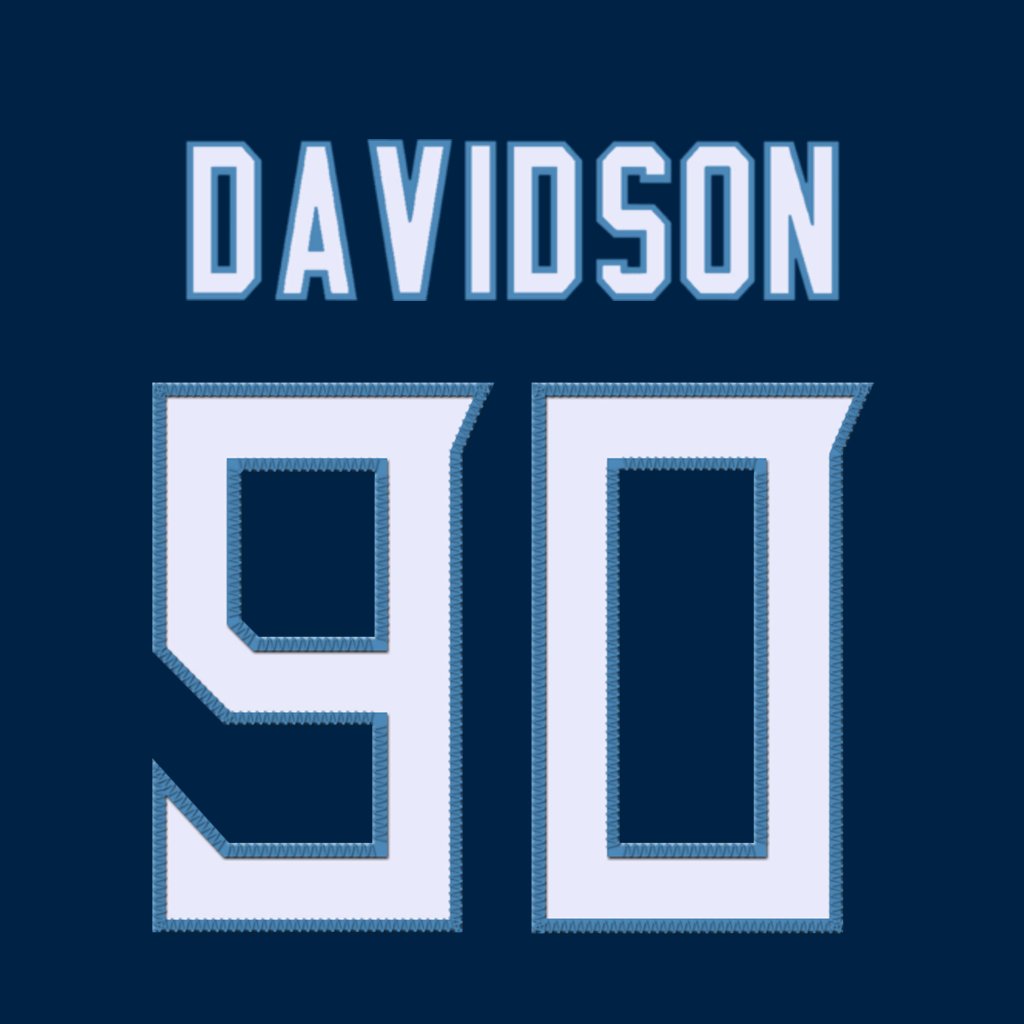 Tennessee Titans DL Marlon Davidson (@marlondavidson7) is wearing number 90. Last assigned to Ross Blacklock. #TitanUp