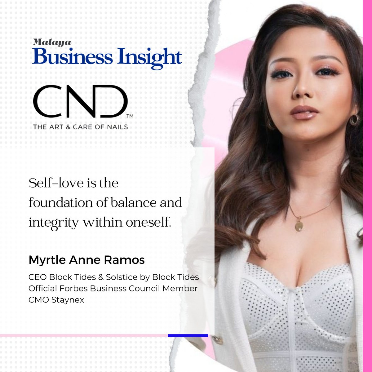 👀 Take a look at this insightful article published by @MalayaNews. 📰

😍 Our CEO @myrtleology was featured in the CND Celebrates Mompreneur this Mother's Day. 🤱

 🌸 As a mother and entrepreneur, she understands the importance of finding a unique value proposition and building