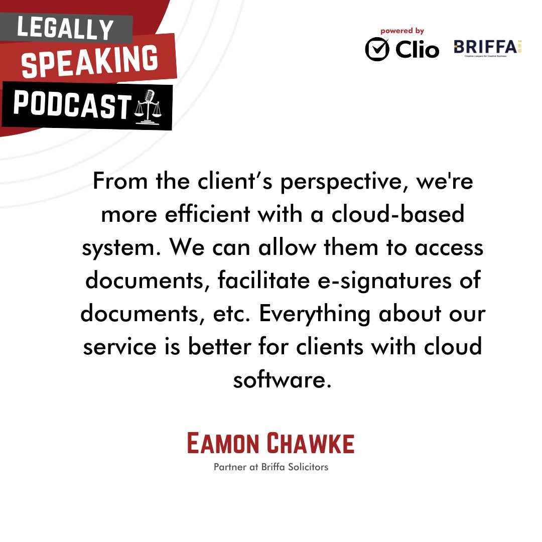 Éamon Chawke of Briffa, shares his perspective on using cloud software ☁️ Find out more in this week’s episode @goclio, hosted by @RobertHanna_eth 💫