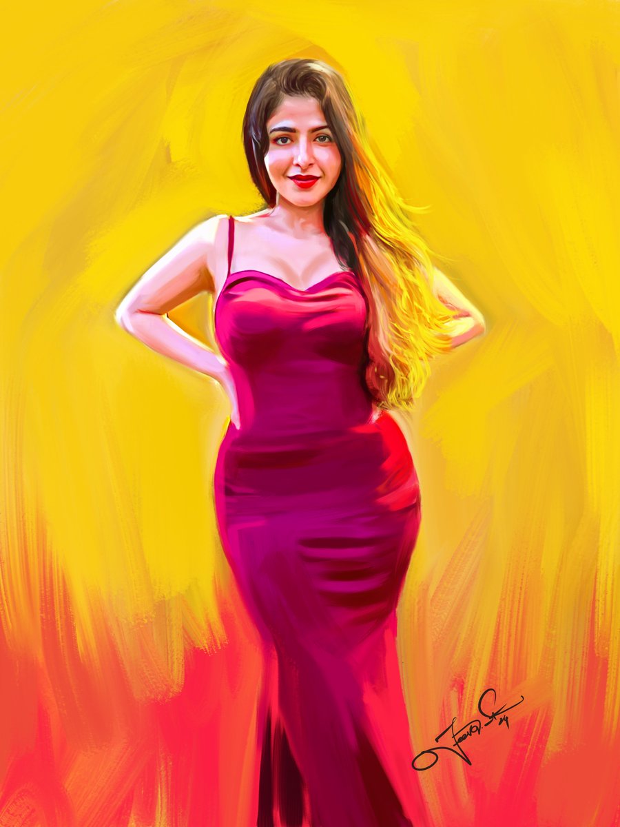 Actress Iswarya Menon Painting 2024 #IswaryaMenon #Oilpainting #painting @Ishmenon