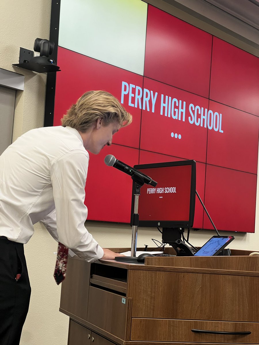 So much has happened this year at Perry High School! Great final student body president report, Austin. You will excel in mechanical engineering at BYU!! #WeAreChandlerUnified @PerryPumas07