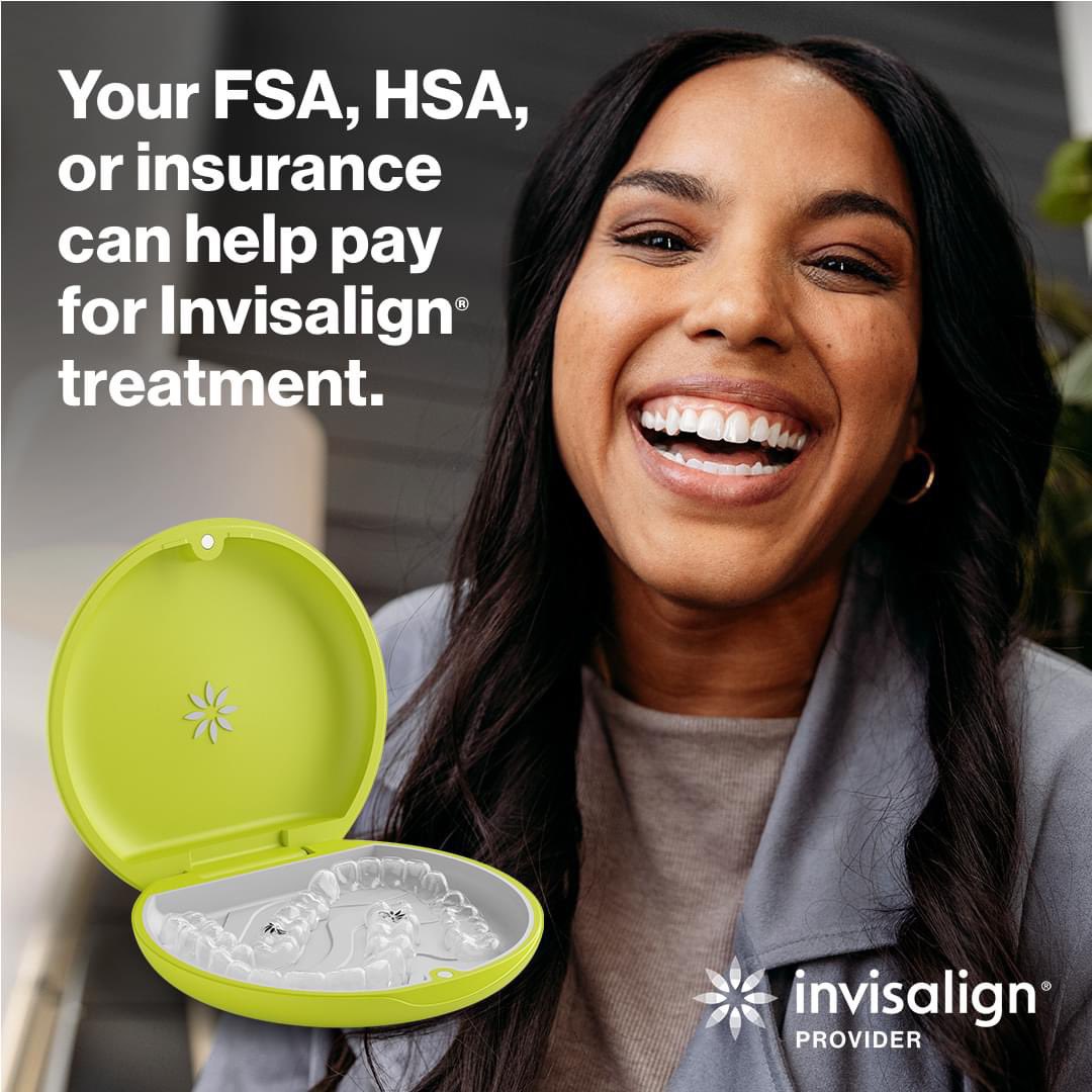 Did you know that your #dental insurance, FSA, or HSA may cover part of your #Invisalign treatment? Call our office to ask how! 📲 903-581-5881 #newsmile #smilemakeover #invisalignsmile