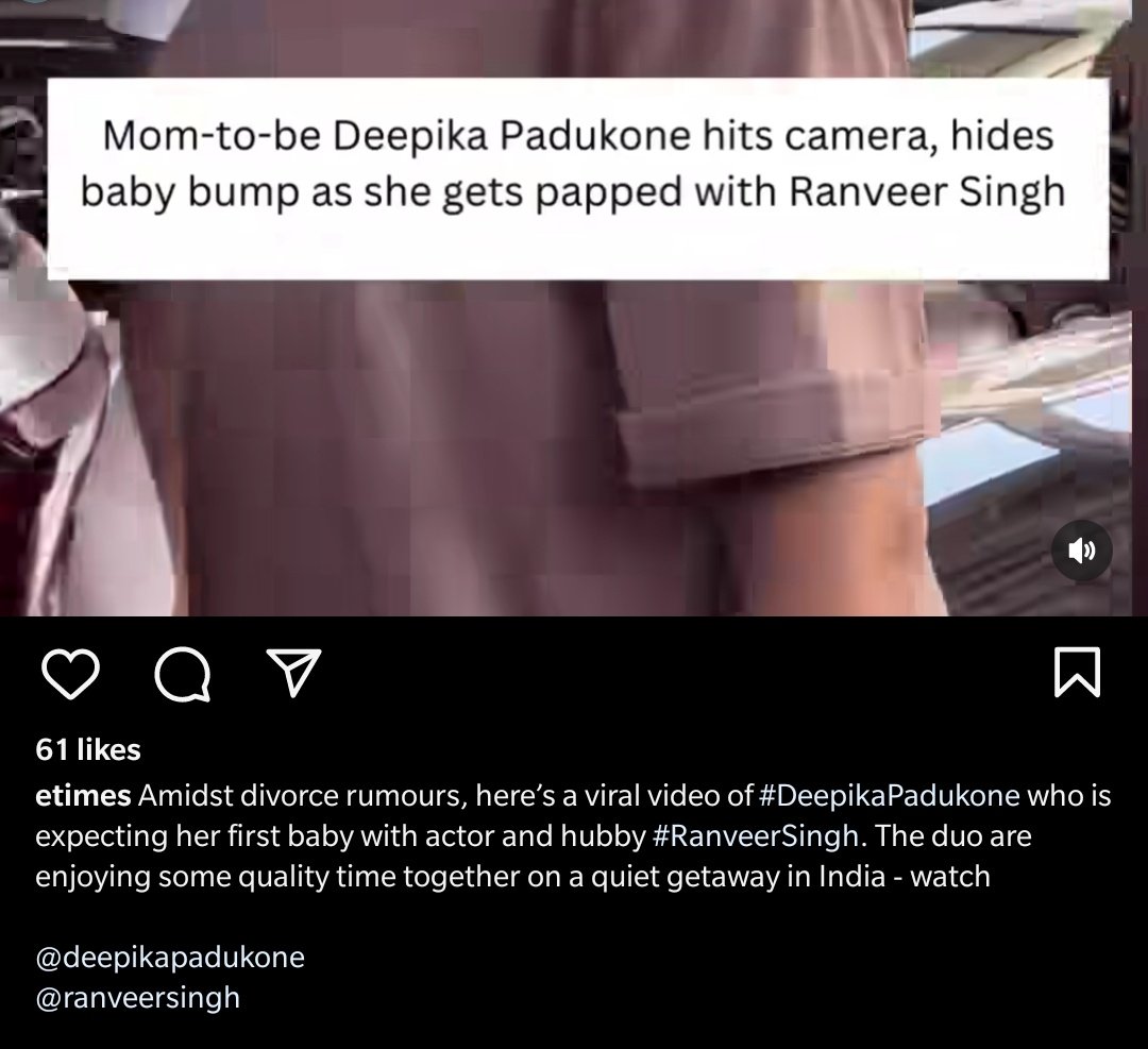 the caption is a two rupees post, etimes is worst and on top of that they say deepika do PR lmao, bro she did not even put her kalki poster, this is done by some assholes