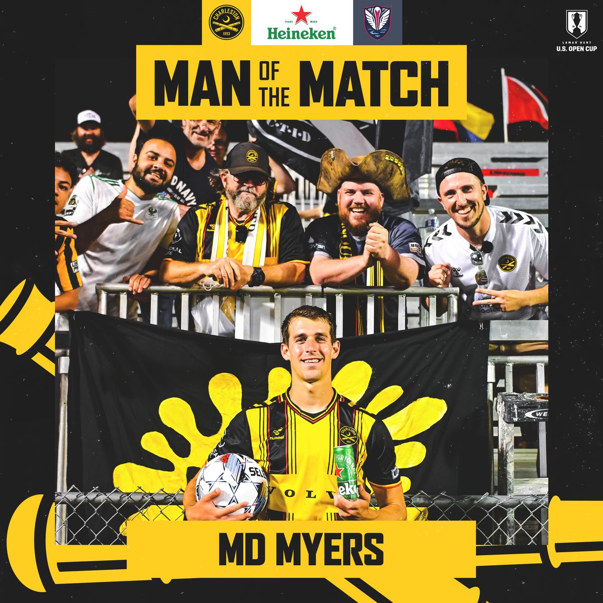 Who else but MD Myers?! ⚽️⚽️⚽️

He's your @Heineken Man of the Match tonight! ⭐️👏

#USOC2024 | #CB93 #FortifyAndConquer