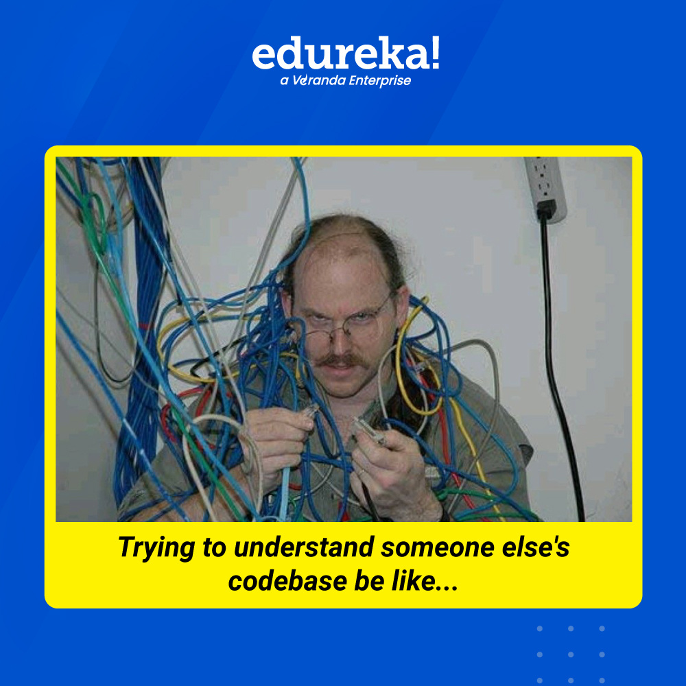 edurekaIN's tweet image. Lost in a maze with no breadcrumbs! 🤷‍♂️🔍 #DeveloperStruggles #CodeConfusion
:
:
#Edureka #Learnwithedureka #edtech #techmeme #thursdaytechmeme #memes #techtrends #technology #onlinelearning #onlinecertification #upskilling #FlashInThePast #CodingNostalgia