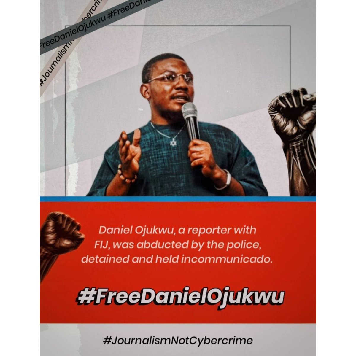 I woke up with a heavy heart today again. It's been one week & one day since Daniel's unjust detention. A journalist, not a criminal, he must be freed. Join us in demanding his release by using #FreeDanielOjukwu. Let's raise our voices and retweet to amplify the call for justice.