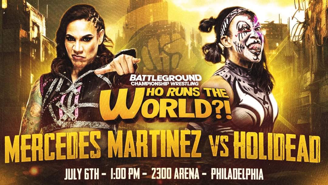 @RealMMartinez collides with @holidead in a can't miss match! July 6th, 2300 Arena, Philadelphia PA, tickets here 2300arena.showare.com/orderticketsve…