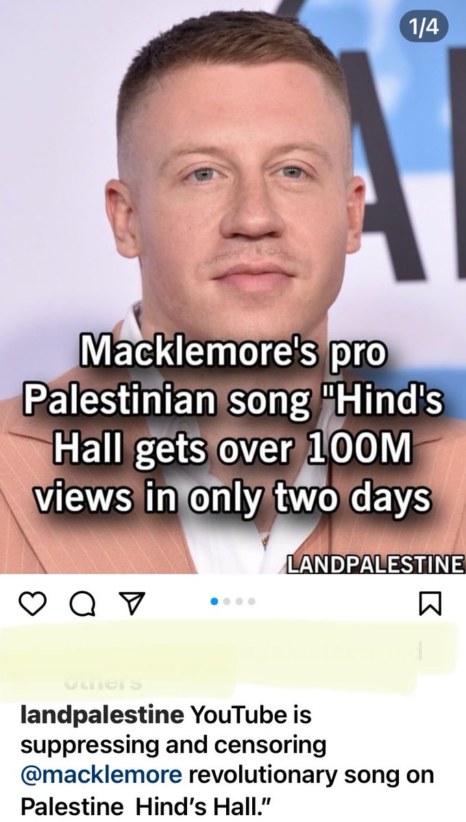 Macklemore’s song ‘Hind’s Hall’ has already gotten over 100 Million views in only 2 days. #HindsHall #FreePalestine