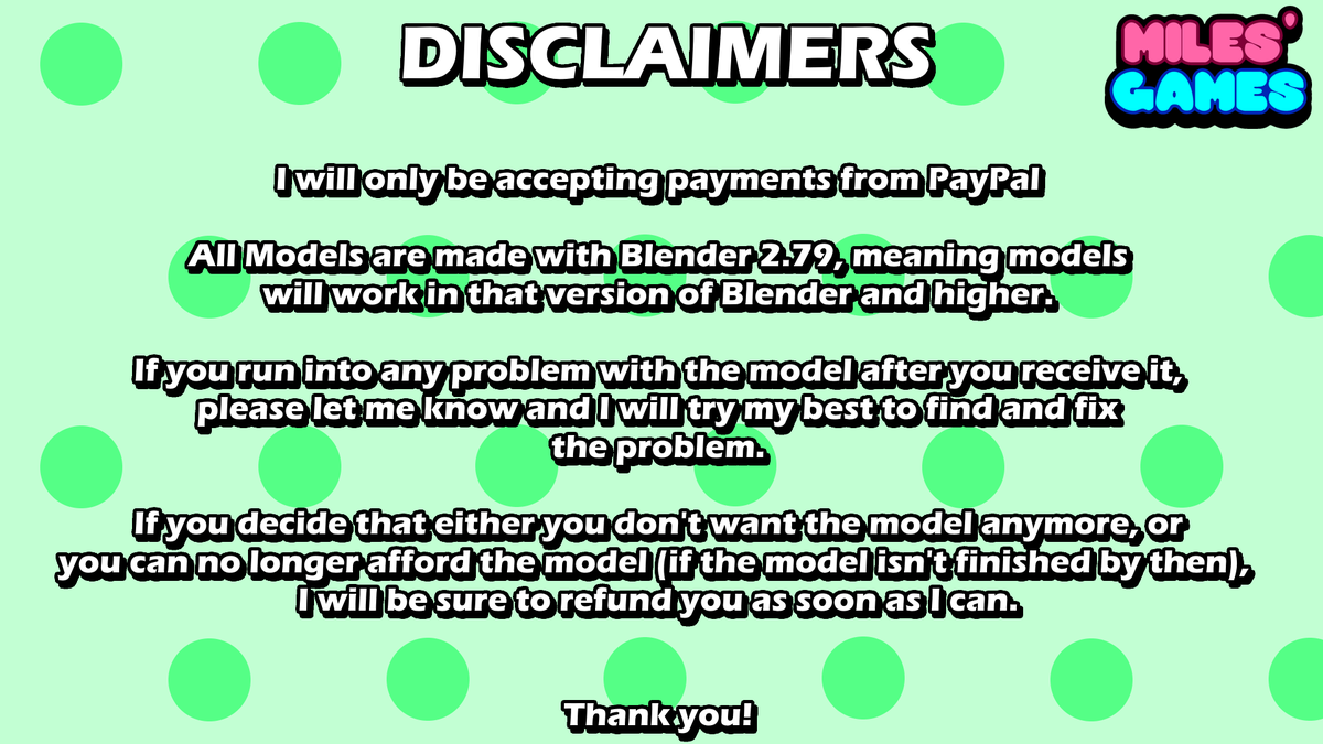 MilesFox10's tweet image. Hey everyone! This is going to be very new for me. I'm opening public commissions, and I'll be accepting 4 slots as of now. It will be first come - first served ^^
I may not respond right away, but I will make sure to respond as soon as I can. Also feel free to ask questions!