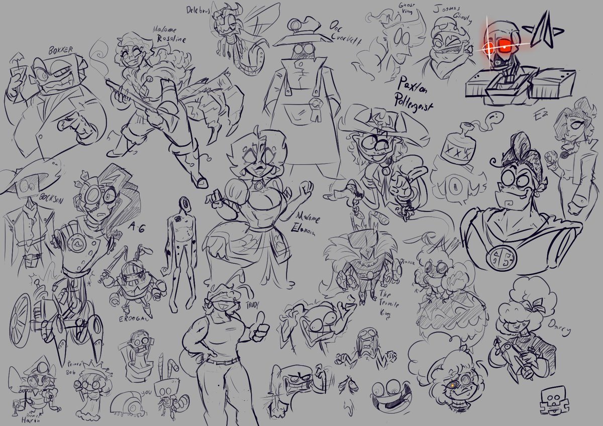 buncha sketches of mostly original characters