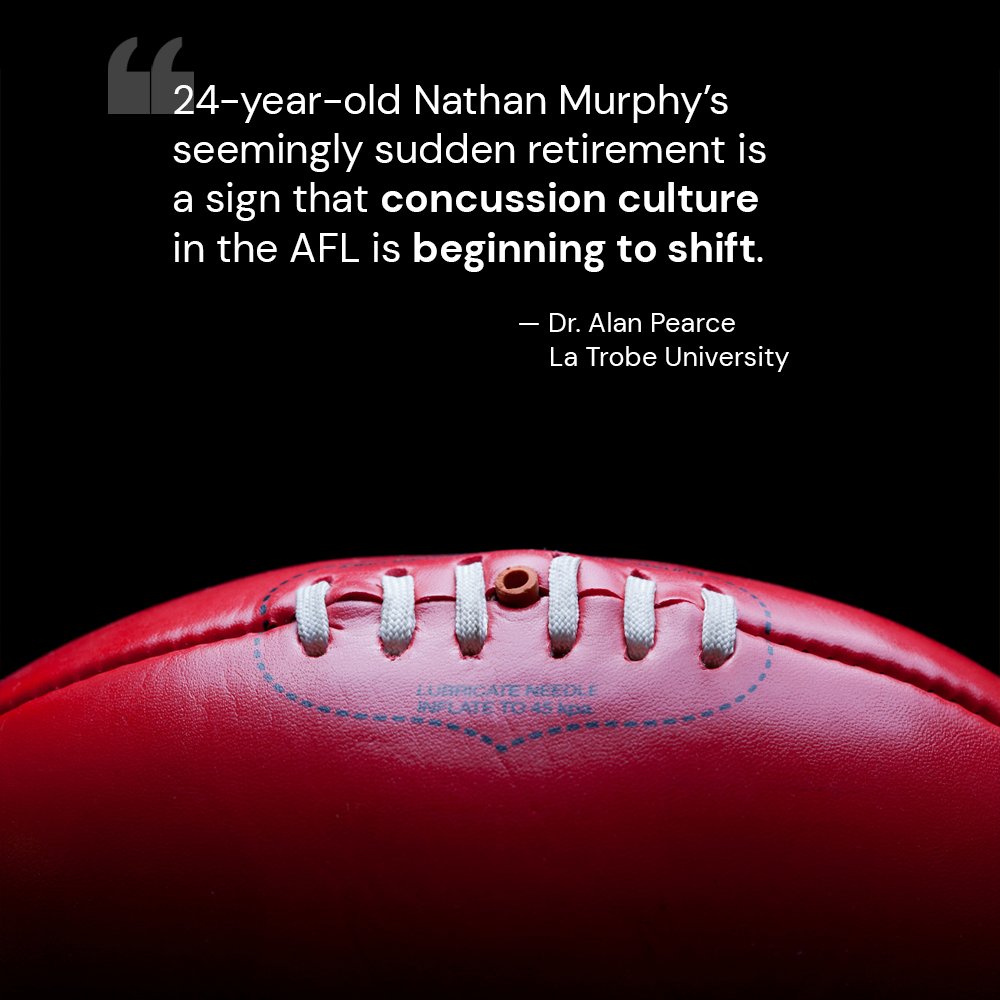This month's retirement announcement of Collingwood Football Club premiership player Nathan Murphy suggests #AFL footballers are increasingly willing to heed medical advice—even when it threatens their on-field career ambitions: now.latrobe/4dyrN4w #concussion #aussport