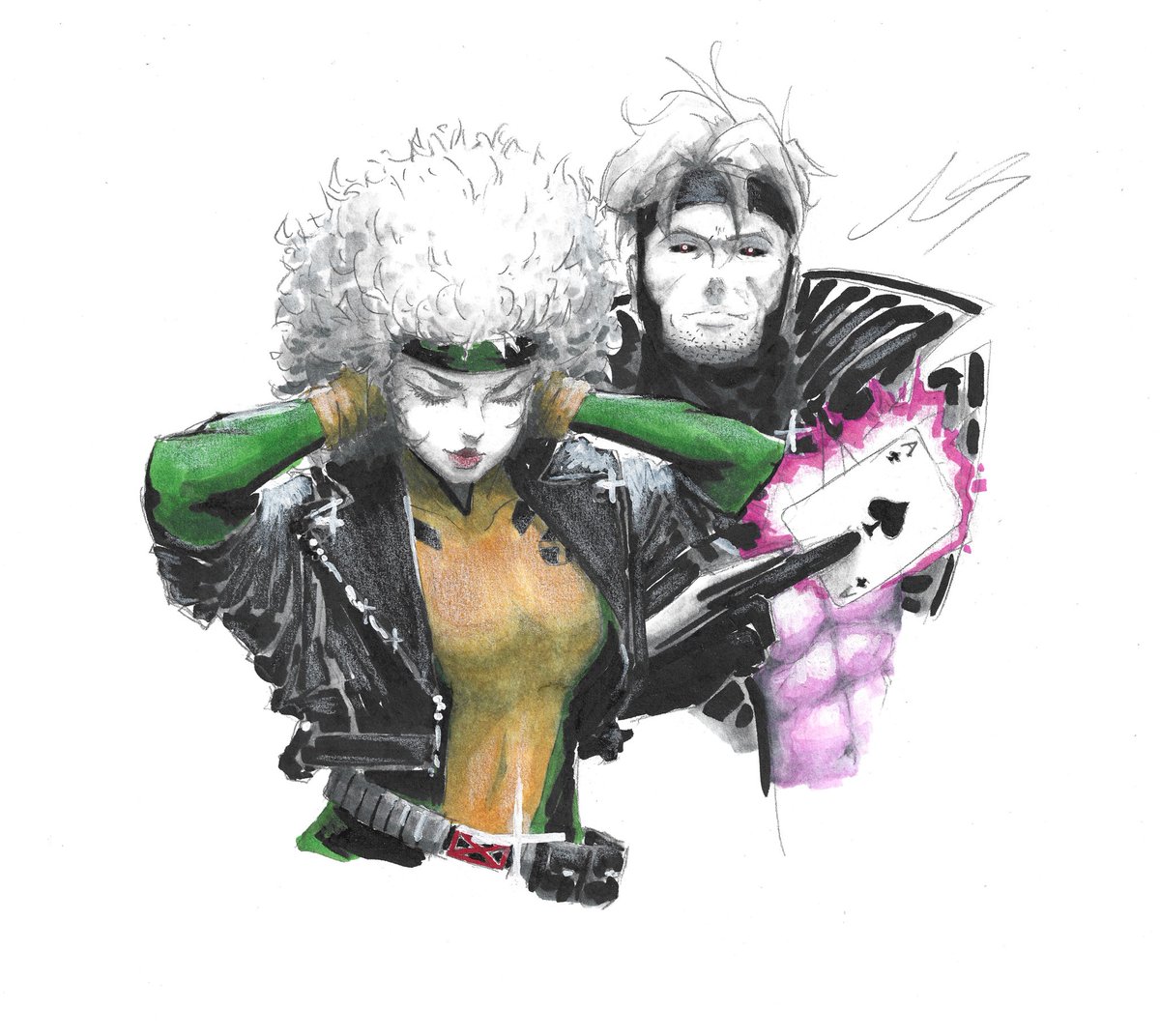 hyakkiniku's tweet image. #xmen #rogue #gambit