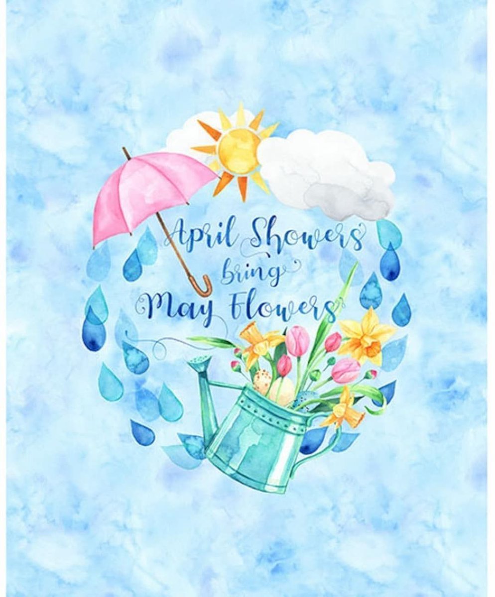 What a #gorgeous #fabric panel for #crafting, #sewing, and #quilting!  Let's celebrate the seasons with April showers bringing May flowers. #fabriccrafting #babyshowergift #lapquilt #AprilShowers #MayFlowers  buff.ly/44UEyBR