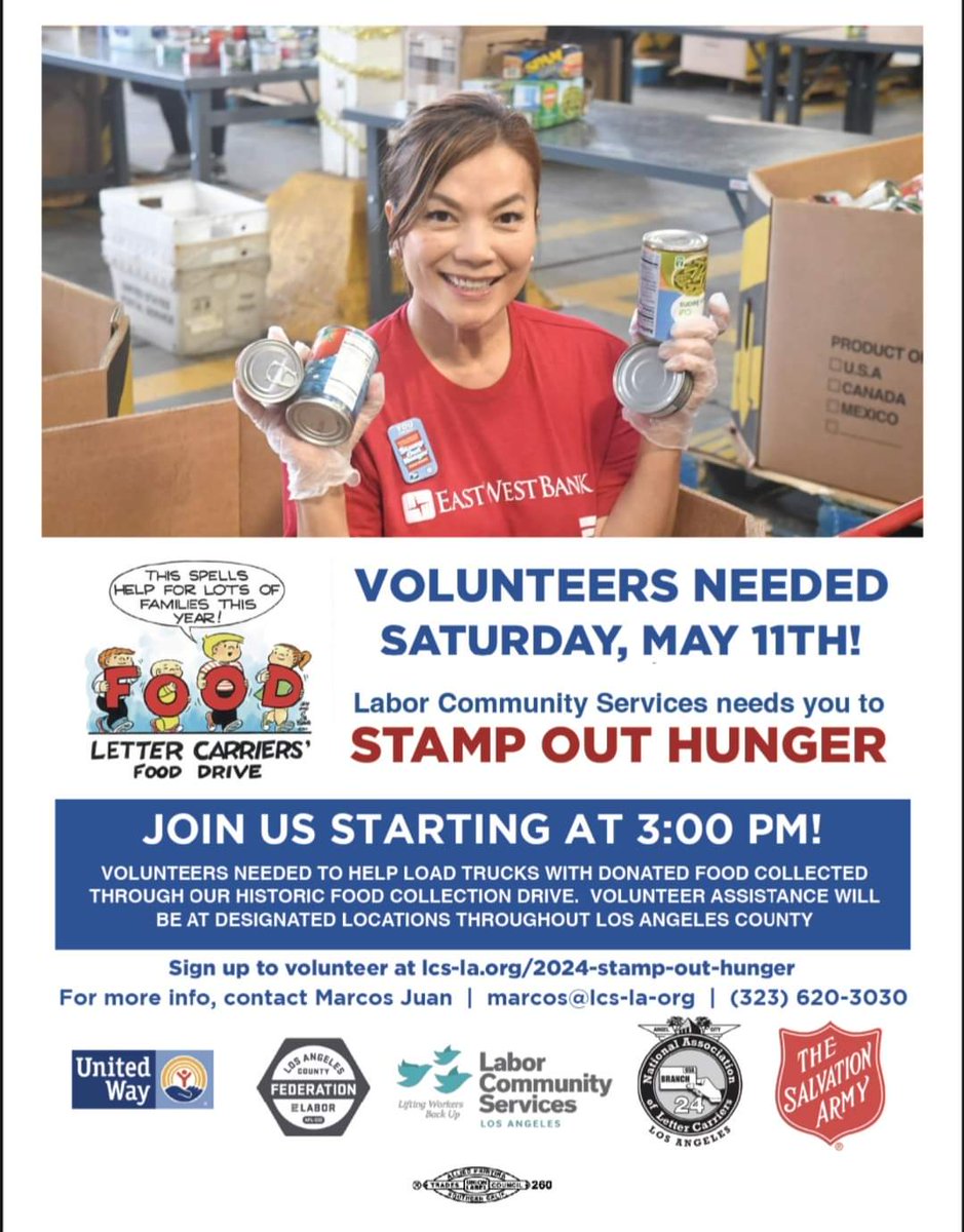 #StampOutHunger food drive kicks off this wknd 🚛