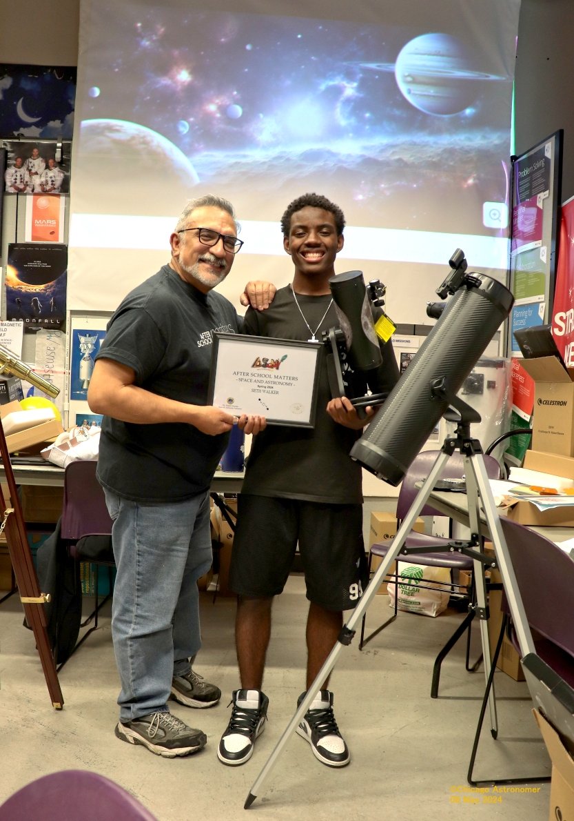 Today was officially our last ASM Spring Term class together and my Astro students received their certificates and telescopes. This was a fun crew and all got along with each other while exploring the cosmos. Astro Joe @AftrSchoolMttrs