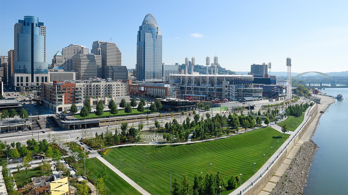 3 weeks from today , I’ll be in my hotel room in the city I’m about to call home in 4 months 🥹. #Cincinnati #NorthernKentucky #TheBanks #OverTheRhine