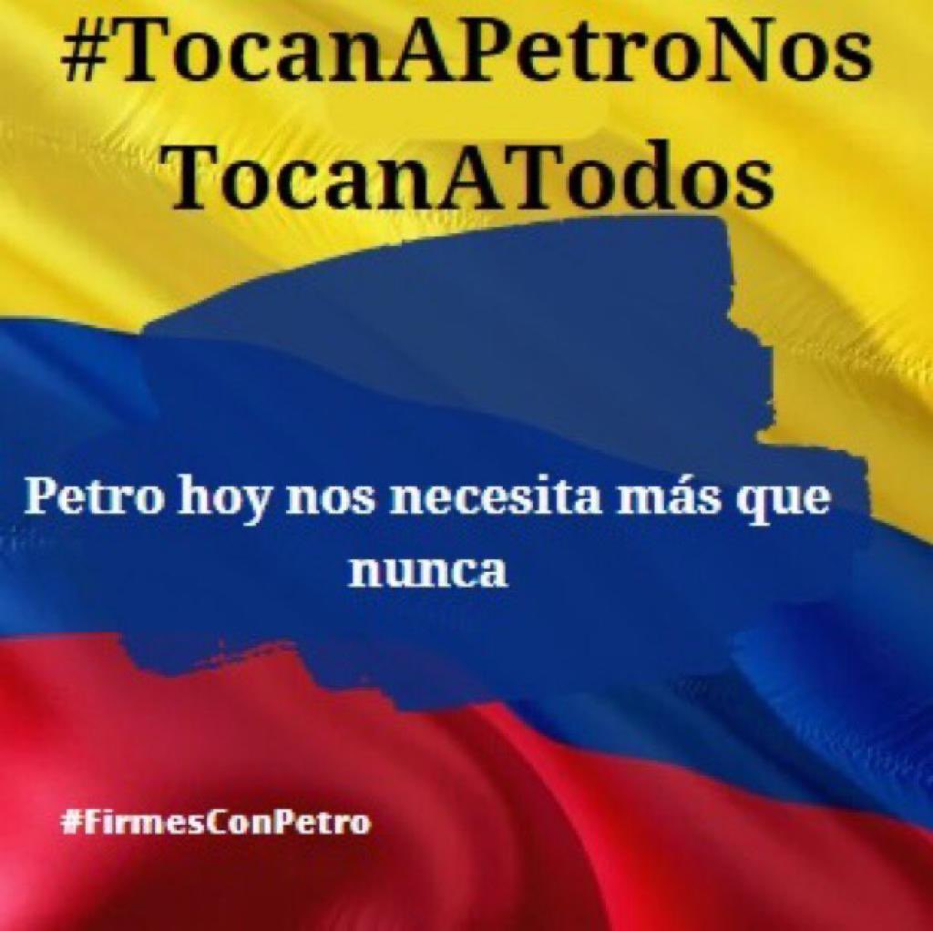 @RTVCnoticias @petrogustavo Ponga la fecha y todos nos vamos pa' la calle a defender el #GobiernoDelCambio por el que tanto hemos luchado. #ElPuebloManda
#ElPuebloUnidoJamasSeraVencido #GustavoPetro #YoSoyDefensaDePetro #TocanAPetroYNosTocanATodos #GolpeDeEstado
#ParoGeneral #ParoNacional #PetroNoEstaSolo