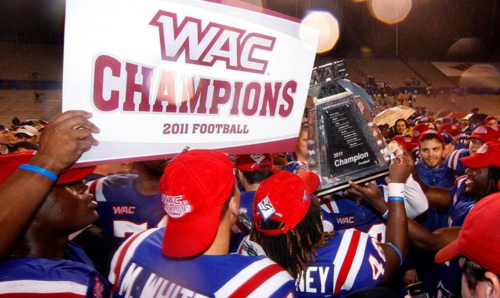 The old FBS WAC conference used to be LEGENDARY Boise State Nevada Fresno State Idaho Hawaii Louisiana Tech Utah State New Mexico State San Jose State