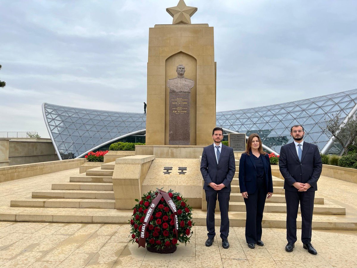 On this Day of Victory Against Fascism, I recall my visit yesterday to the Baku WW2 Heroes' Memorial. Their courage against evil stands as a beacon of freedom and tolerance. Today, the world confronts new threats from forces of terror and hate, from Hamas to Iran, seeking the
