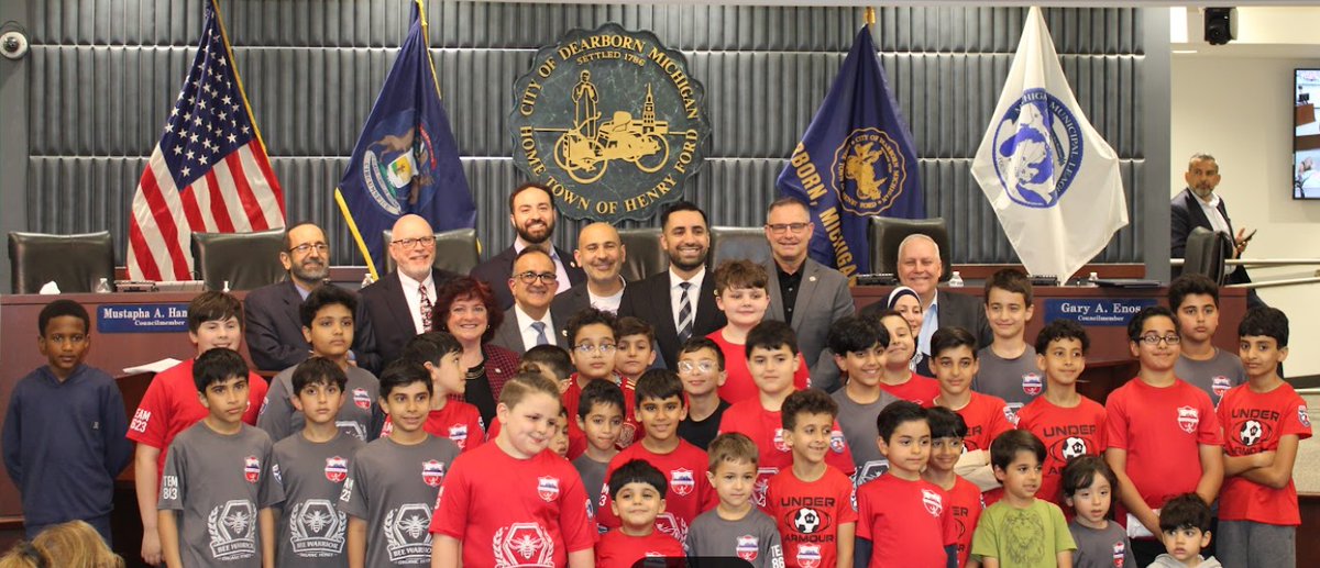 Thank you, City of #Dearborn for all the support 🙏 especially councilman  Kamal ❤️⚽️❤️
#MichiganFC
#Youthfootball 
#Soccer