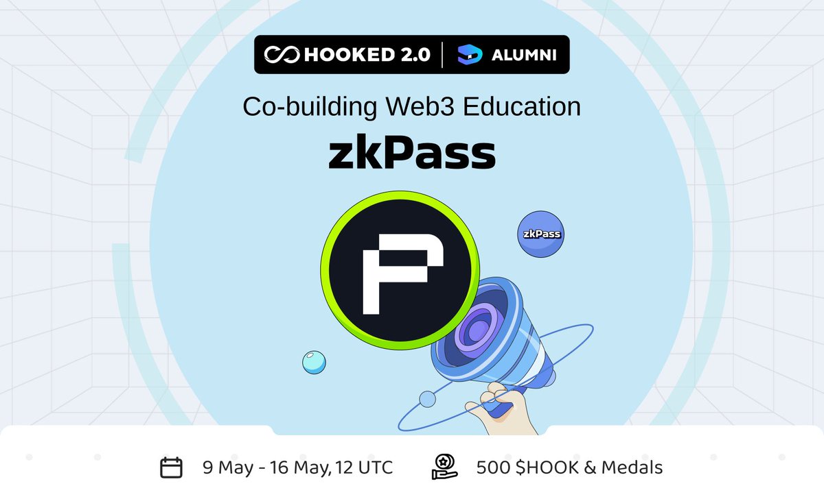 #NewEraofHOOKED #HookedonWeb3Mastery Welcome @zkPass to HOOKED 2.0 Alumni – Co-building Web3 Education with Ecosystem Giants for enriched experiences & mastery! wallet.hooked.io/system/index/i… 💡 Conquer quizzes 🏅 Earn zkPass Medal & rewards for decentralized learning!