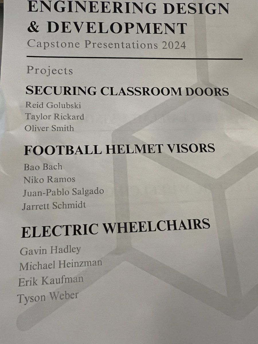 NHS students sharing their problem statement, justifying, designing a prototype &amp; testing it! Oh and those speaking skills too! Love that our Railers have these learning opportunities! Now how do we get companies to snag these projects?!