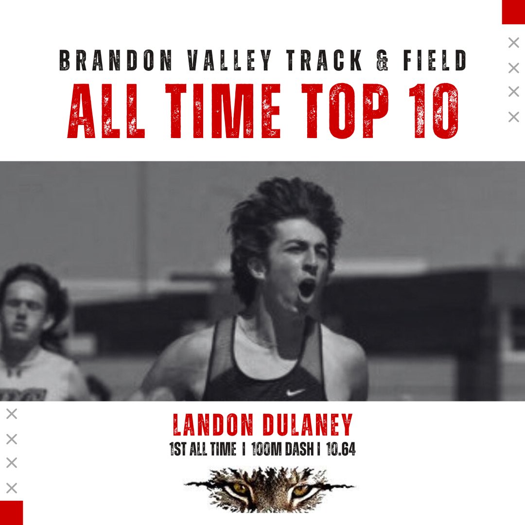 Congratulations to Landon Dulaney for breaking the Brandon Valley School record in the 100m dash last night. Landon’s record-breaking time was 10.64!